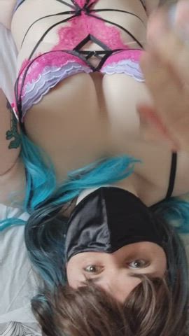 anal creampie cumshot facial lingerie sissy trans underwear gif