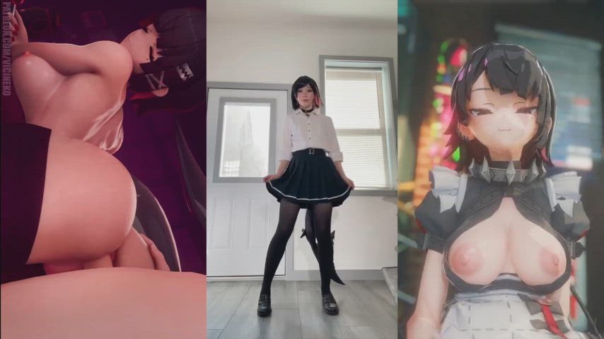 animation bwc babecock cosplay hentai split screen porn tiktok gif