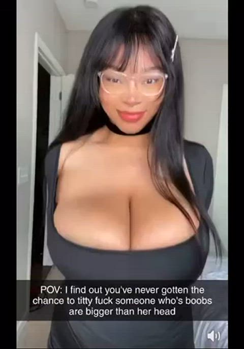 asian glasses tits gif