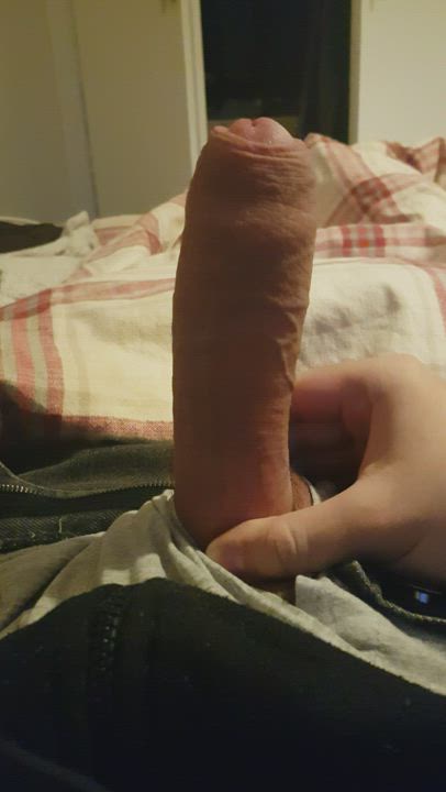 Foreskin Male Masturbation Thick Cock gif