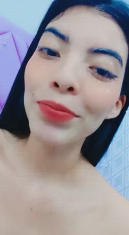 Colombian Cute Fetish Latina Lipstick Fetish Webcam Wet gif