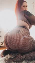 Ass BBW Babe Fishnet Pawg Sub Thick gif