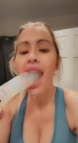 Dildo MILF Sucking gif