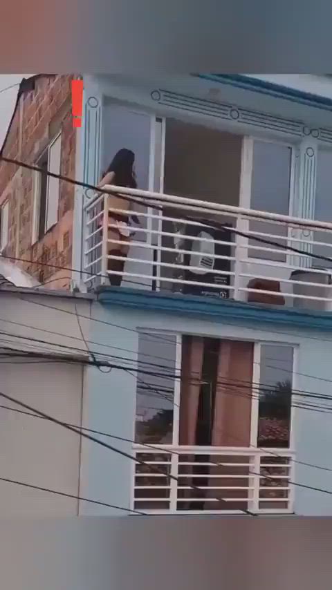 balcony funny funny porn gif