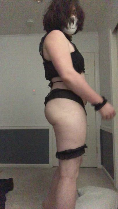 Chubby Femboy Lingerie gif