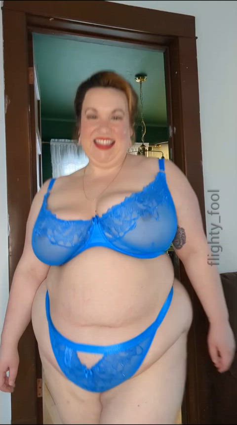 bbw big tits lingerie ssbbw see through clothing curvy gif