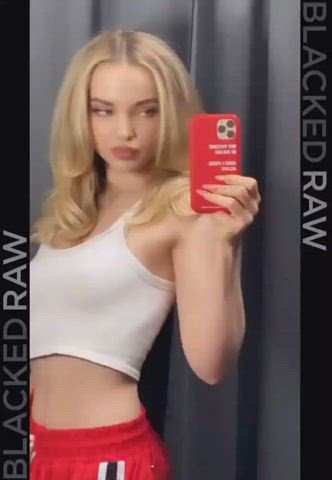 Dove Cameron filming for Blacked Raw