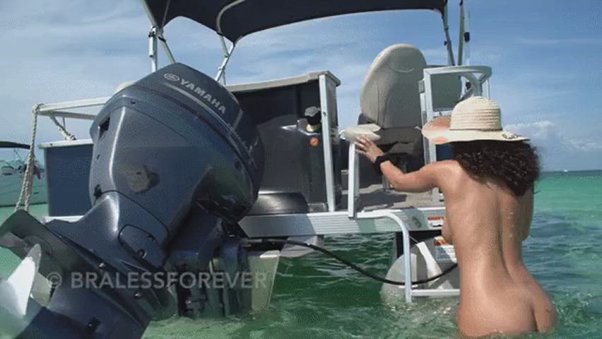 beach boat naked round butt gif