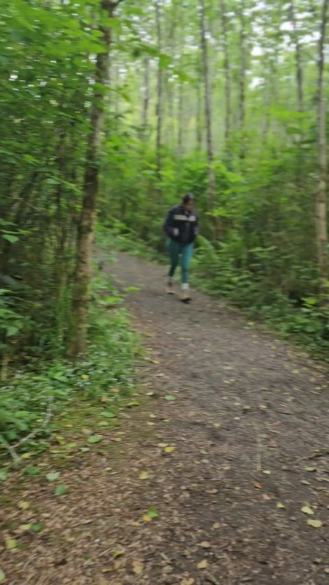 Wholesome girls are always kind to the other hikers! 