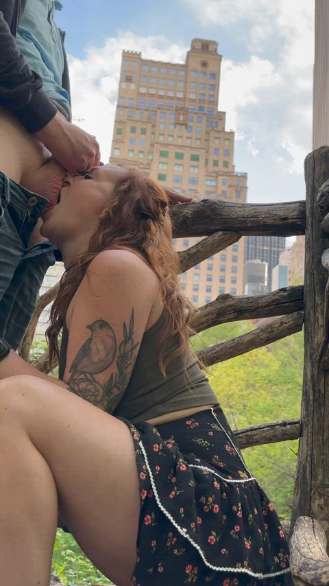 Blowjob in a park