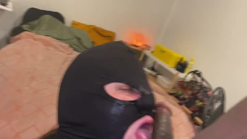 bbc cock worship milf mask pov pawg spit sucking gif