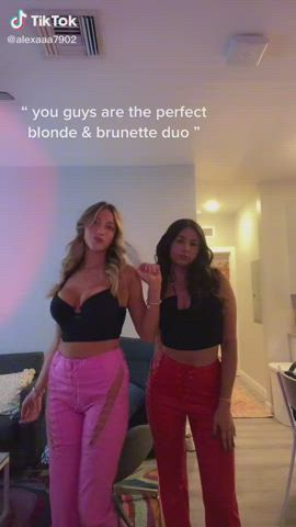 Big Tits Blonde Boobs Bouncing Tits Brunette Downblouse TikTok Tits gif