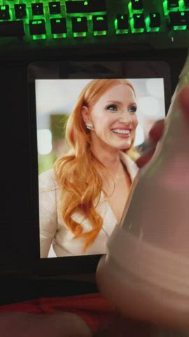 celebrity cum fleshlight jessica chastain tribute gif