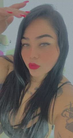 bbw camsoda curvy cute hotwife latina lingerie long hair tattoo gif