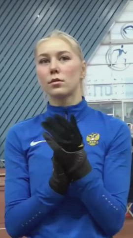 18 Years Old Blonde Fitness Russian Sport gif