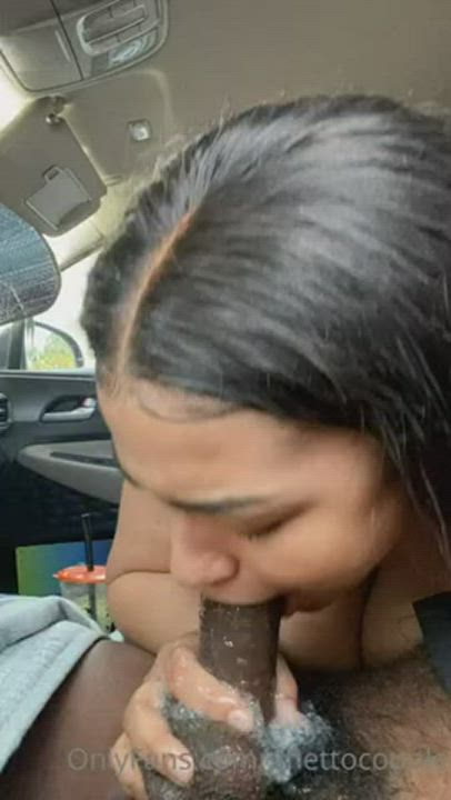 Amateur blowjob in the car for OnlyFans