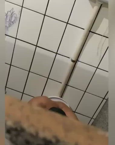 cumshot gay masturbating public solo toilet watching gif