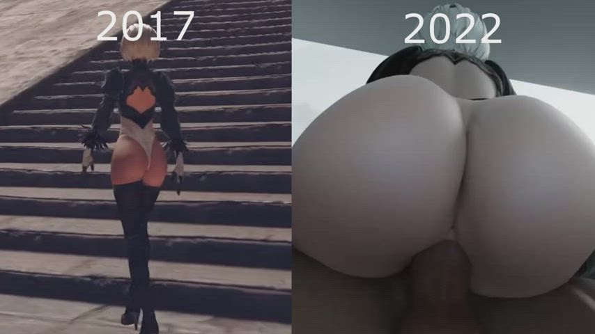 3D Animation Ass BBC Hentai Interracial Rule34 SFM Split Screen Porn White Girl gif