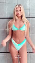 American Ass Babe Bikini Blonde gif