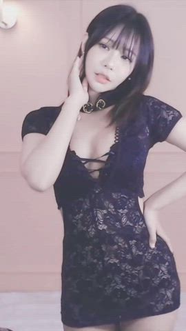 asian camgirl dancing tease gif