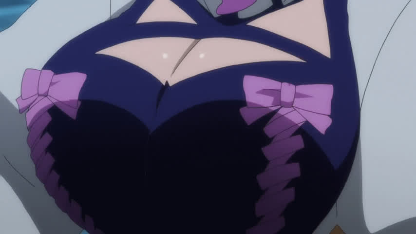 anime big tits bouncing tits cleavage ecchi gif