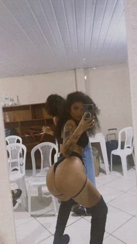 ass booty brazilian selfie gif