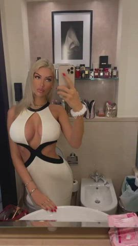 dress fake tits lips selfie bimbos gif