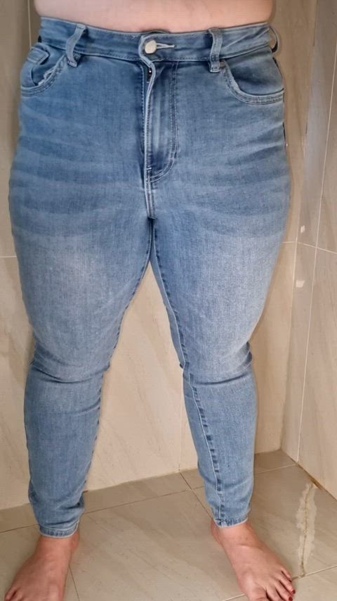 I think these jeans look better with dark patches