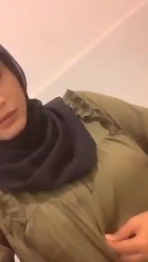 asian big tits hijab indo indonesian malaysian undressing gif