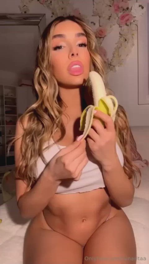 In bed with a banana