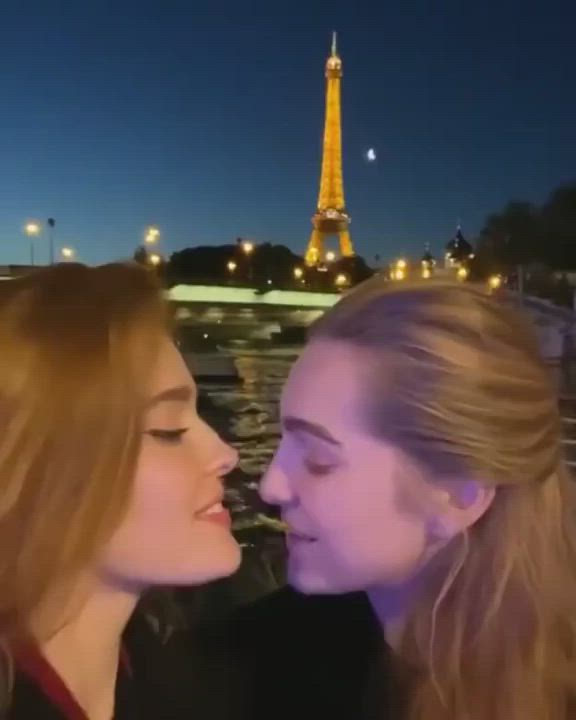 Jia Lissa Kissing Lesbian gif