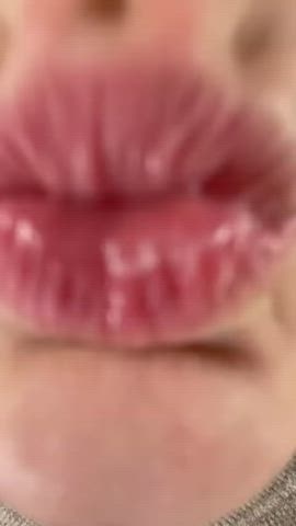 close up face sitting kissing lips pussy lips gif