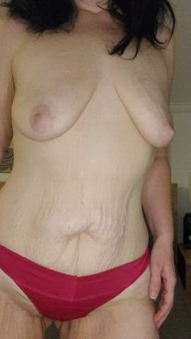 MILF Natural Saggy Tits gif