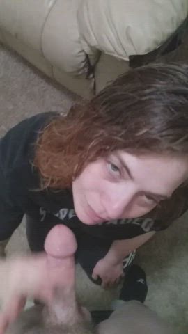 Blowjob Cumshot POV gif