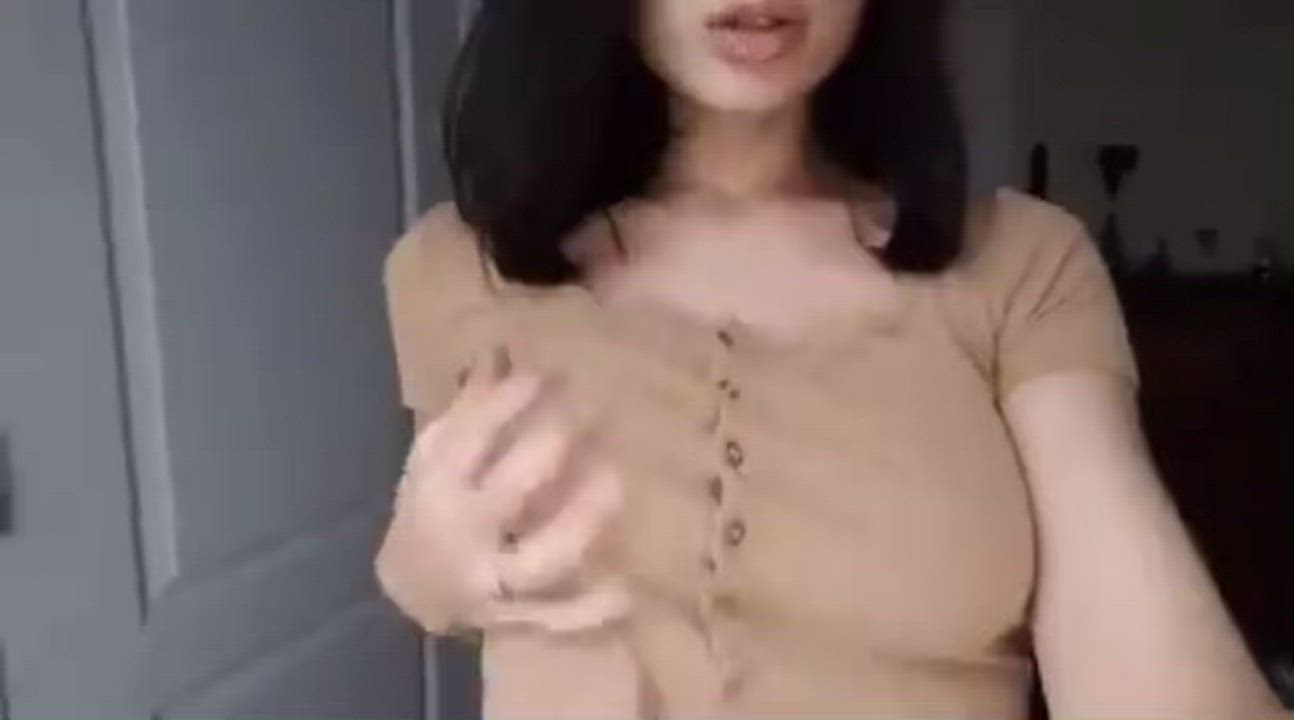 Asian Big Tits Brunette gif