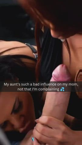 aunt balls sucking big dick blowjob caption mom nephew sloppy son gif