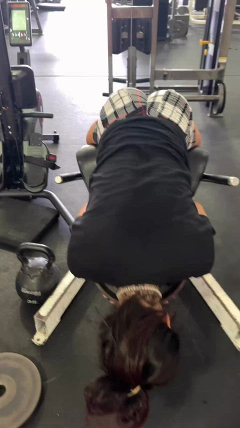 ass bending over fitness gif