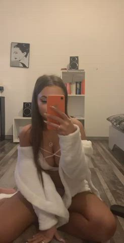 Babe Brunette Model OnlyFans Teen TikTok gif