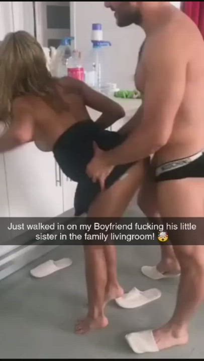 Gf caught Bf fucking sister in front of mom