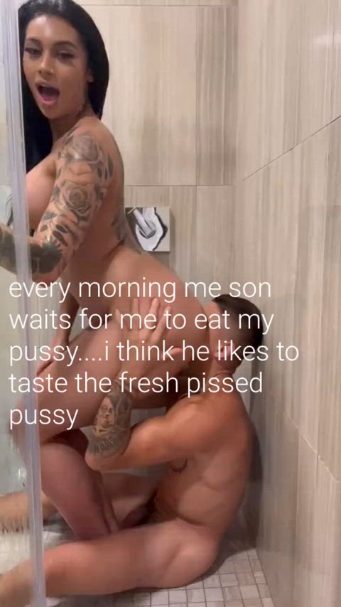 ass eating milf pussy eating pussy licking shower gif