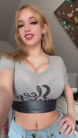 Blonde Huge Tits TikTok gif