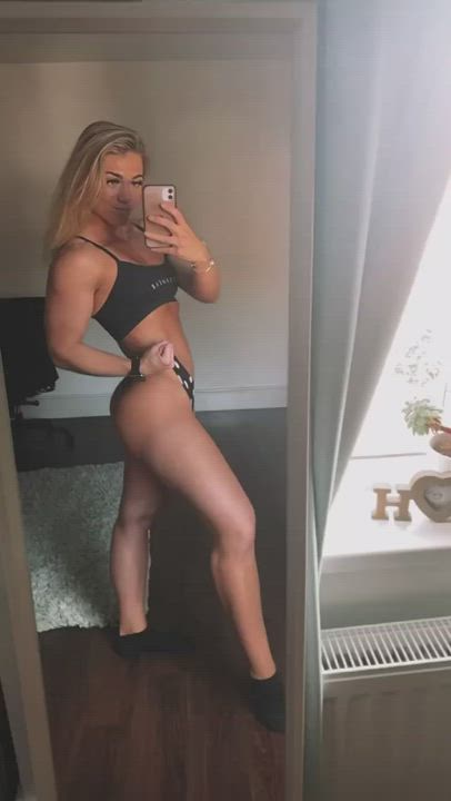 Ass Bikini Bodybuilder Fitness Muscular Girl Pawg Tanned gif
