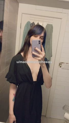 Cute Mirror Selfie Solo Trans gif