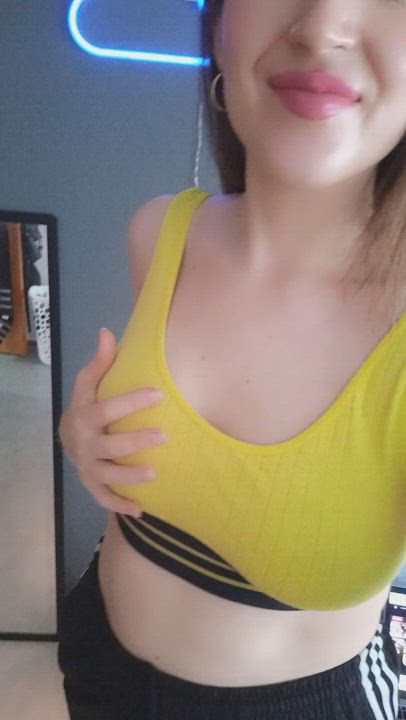 My tits are just waiting to be kissed and sucked on ? (Drop)