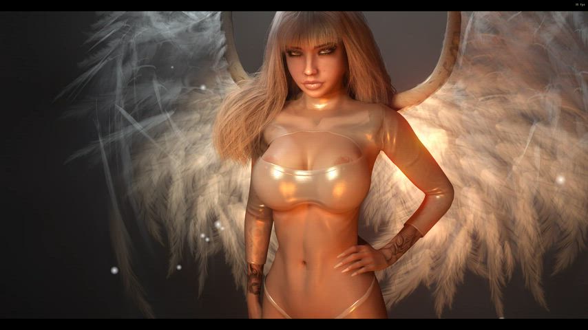 angel animation big tits tits gif