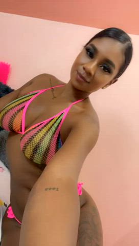 body boobs brunette cute ebony latina gif