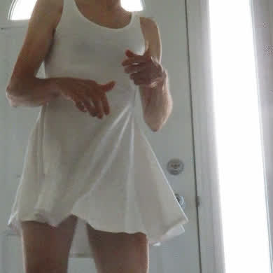 Amateur Dancing Dress Exhibitionist Naked Upskirt gif