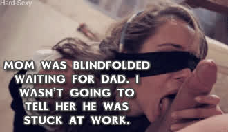 blindfolded caption mom son gif