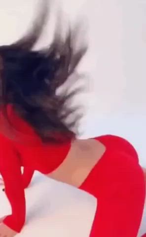 blonde brunette twerking gif