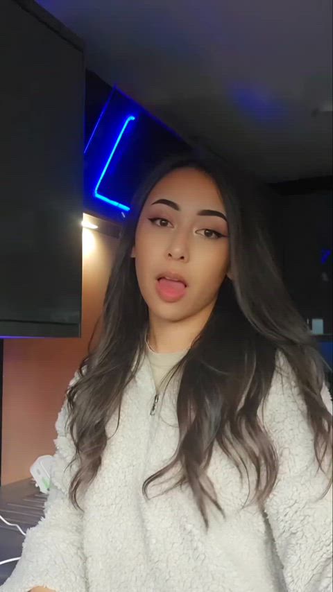 long tongue tongue tongue fetish gif